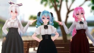 MMD TDA High Society  Hurly Burly  Haku  Miku  Luka [upl. by Intyrb]