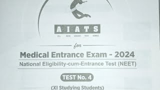 All india Aakash test series  NEET 20232024 AIATS4 Class XI [upl. by Lonee]