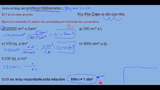 Cambio de unidades por factores de conversión 10 ejercicio resuelto 2b [upl. by Hildagarde]