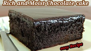 Rich and moist chocolate cake  chocolate cake recipe [upl. by Elicec]