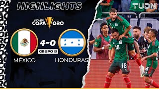 Resumen y goles  México 40 Honduras  Copa Oro 2023  TUDN [upl. by Sivrat]