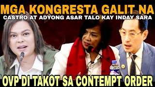 MGA KONGRESTA SOBRA ANG GALIT OVP DI TAKOT SA CONTEMPT ORDER [upl. by Aicrag]