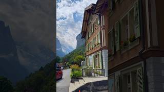 Beautiful Lauterbrunnen✨ swissvillages waterfall mountains swisslandscapes shorts nature [upl. by Winonah]