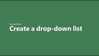 How to create a dropdown list in Microsoft Excel [upl. by Horan]