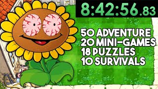 I Tried 100 Speedrunning Plants vs Zombies [upl. by Kulda]