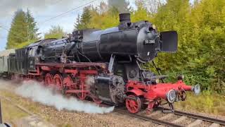 15 Rottweiler Dampftage Okt 24 Zugfahrt nach Schwenningen mit Parallel Dampfzug nach Spaichingen [upl. by Stinson709]