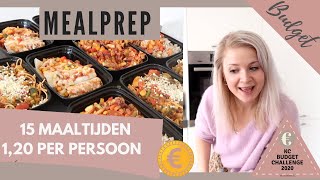 MEAL PREPPEN Gezin 🍱 15 maaltijden €120 per persoon 💰  Budget Challenge Kellycaresse [upl. by Pierpont]