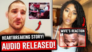 REACTIONS to Tyron Woodleys TAPE Sean Strickland BREAKS DOWN in tears Woodley wife [upl. by Junko551]