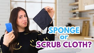 SPONGE or SCRUB CLOTH Which One is REALLY Better for Cleaning [upl. by Yvon284]