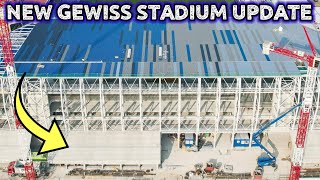 WOW AMAZING New Gewiss Stadium Renovations Update Roof Panel Installations at Curva Sud Morosini [upl. by Anirb]