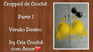 Cropped de CrochêParte 1Versão Destroby Cris Crochê com Amor❤ crochê crochettutorial cropped [upl. by Eremehc]