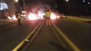 gilets jaunes Lille Opération blocage rond point 14 ‎février [upl. by Mylan]