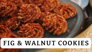 Hints of Orange and Cinnamon Easy FIG amp WALNUT COOKIES Recipe [upl. by Anah]