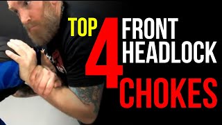 Top 4 Chokes From Front Headlock Series For Self Defense · BJJ · MMA [upl. by Nahor]