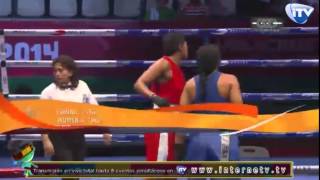 DOMINICANA VS COLOMBIA BOXEO FEMENINO 75 KG [upl. by Gaulin299]