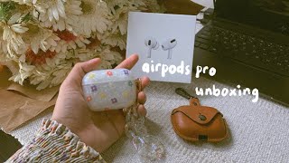 Airpods pro unboxing  accessories  cute airpods case  aesthetics [upl. by Neret166]