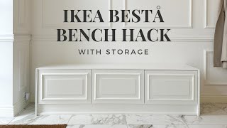 IKEA BESTA  BESTÅ BENCH HACK  EXTRA STORAGE [upl. by Eentruok]