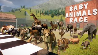 50 Baby Animals Race in Planet Zoo included Baby Elephant Mammoth Giraffe Ostrich Lion amp Panda [upl. by Daub]