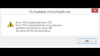 InstallShield Error code 1722 in Windows 10 FIX [upl. by Hilary364]