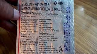 Istamet 50500 tab Rx sitagliptin phosphate amp metformin hydrochloride use amp side effect [upl. by Efinnej23]