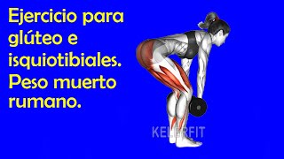 Como ejercitar los glúteos e isquiotibiales con la rutina peso muerto rumano [upl. by Fields]