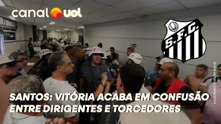 SANTOS DIRIGENTES E TORCEDORES SE ENVOLVEM EM CONFUSÃO NA VILA BELMIRO APÓS VITÓRIA [upl. by Redep]