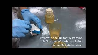 VIDEO 2 CYANIDE LEACHING EXPERIMENT OF GOLD ORE SPL [upl. by Erdeid634]