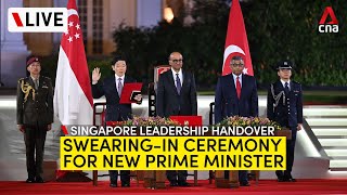 LIVE Lawrence Wongs swearingin as Singapores new Prime Minister [upl. by Zoi]