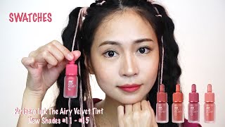 Swatches PeriPera Ink The Airy Velvet Tint 2019 SS  New Shade 1115 [upl. by Sulecram128]