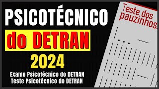 PSICOTECNICO do DETRAN 2024 AVALIAÇÃO PSICOLÓGICA do DETRAN Teste de atenção Exame psicológico [upl. by Ziul]