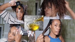 DIY HOT oil treatments for dullfizzy hair [upl. by Dimo]