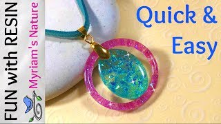 69 How to use RESIN for EASY pretty JEWELRY  No tools  just a mold Clearcast 7050 amp Glitter [upl. by Daus]