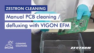 Manual PCB cleaning  defluxing with VIGON EFM [upl. by Nojel]