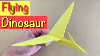 ORIGAMI DINOSAUR FLYING PTERODACTYL [upl. by Telfore1]