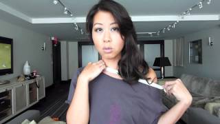 How to Cut the Perfect OfftheShoulder TShirt [upl. by Ayotnom]