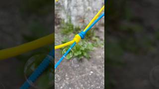 Rope connection knot knotting methodHow to Tie a Double Fishermans Bend knot skills outdoors [upl. by Adnilasor]