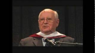 Mikhail Gorbachev remarks at Eureka College on March 27 2009 [upl. by Yenhpad157]