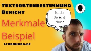 Textsortenbestimmung Bericht mit Beispiel  für deinen TGA [upl. by Milt]