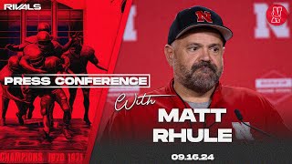 Nebraska Football Matt Rhule press conference before Illinois Sept 16 2024 [upl. by Eniluqaj678]