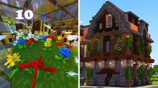 BEE FARM and the 2nd HOUSE FOR MY VILLAGERS Minecraft 121 [upl. by Idnib690]