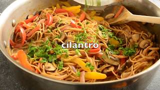 One Pot Thai Peanut Veggie Pasta [upl. by Crandell]