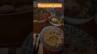 Prosciutto pizza with Ravioli pasta music2024 food pizzahkfoodblog foodie [upl. by Starlin427]