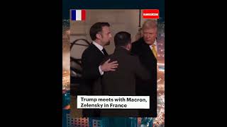 PresidentElect Donald Tump Meets With President Macron AnD President Zelensky In France [upl. by Auhoj]