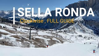 Skiing Sella Ronda Orange clockwiseAll you need to know skiing [upl. by Esinel]