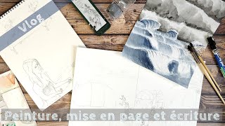 Illustrer un livre jeunesse Peinture mise en page et écriture Vlog [upl. by Ralip237]