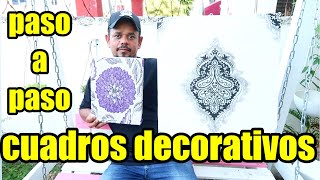 COMO HACER CUADROS DECORATIVOS  IDEAS PARA VENDER [upl. by Emlen]