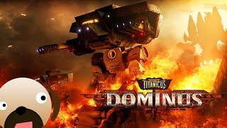 MASSIVE WARHAMMER 40K TITAN MECH BATTLE  Adeptus Titanicus Dominus Gameplay [upl. by Nowell]