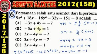 SBMPTN 2017saintek matamatika ipa no 06 asimtot hiperbola [upl. by Noeled]