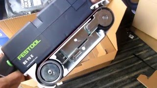 Unpacking  Unboxing belt sander Festool BS 75 E 570204 [upl. by Shaia]