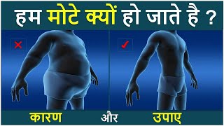 हम मोटे क्यों हो जाते है  कारण और उपाए  why fat increase in body in hindi by Lets play science [upl. by Anikas]